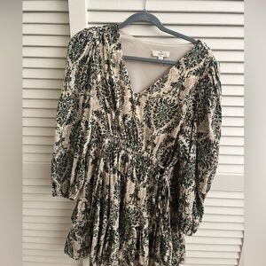 Patterned Green Dress